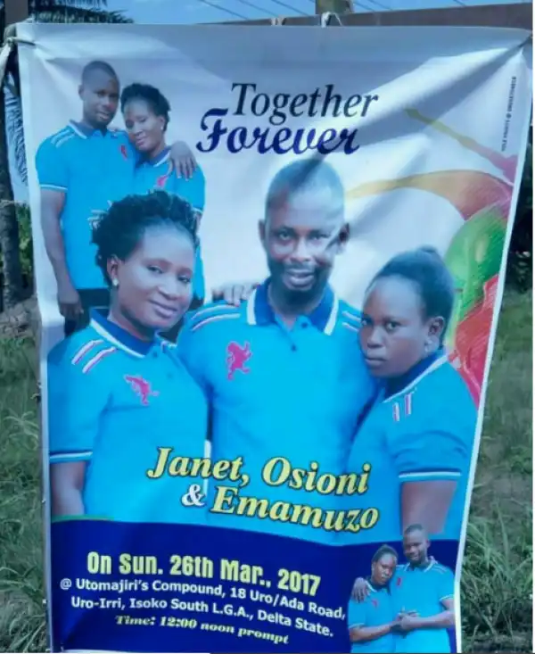 Check out wedding banner of man set to marry two brides on same day